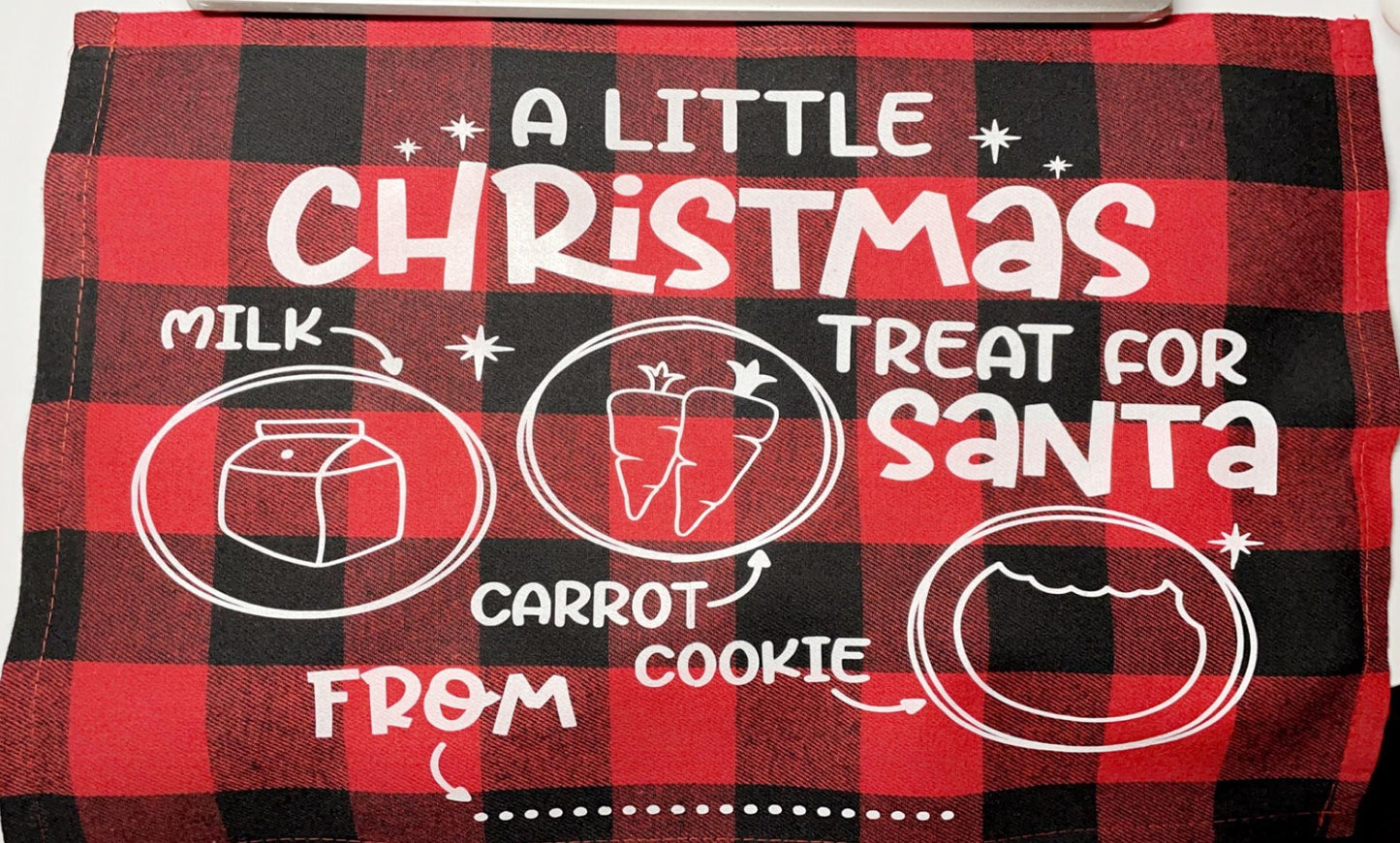 Christmas Santa Placemat - Buffalo Plaid