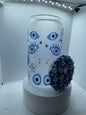 Evil Eye Glass Cup with Pearls